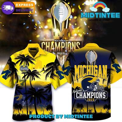 #ad BEST PRICE Michigan Wolverines Football National Champions HAWAIIAN Shirt S 5XL