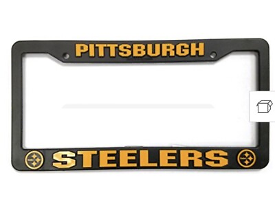 #ad Pittsburgh Steelers Logo Plastic License Plate Frame NFL NEW Free Shipping