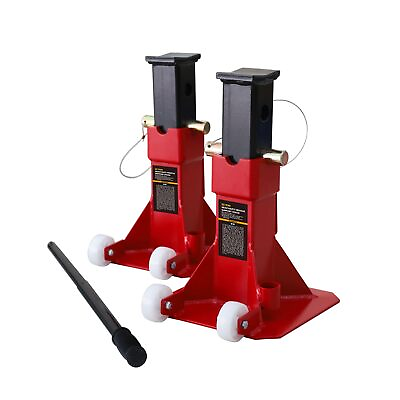 #ad Torin 22 Ton 44000 lb Heavy Duty Jack Stands Pin Style Jack Stand Red