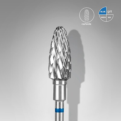 #ad STALEKS Carbide nail drill bit “corn” blue head diameter 6 mm 14 mm