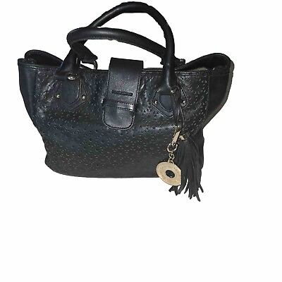#ad Isaac Mizrah Black Leather Women’s Handbag