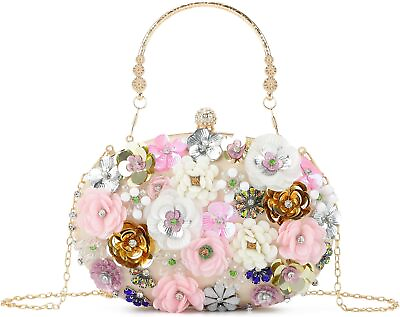 #ad Freie Liebe Floral Clutch Purses for Women Evening Bag Formal for Wedding Beaded