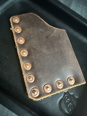 #ad Handmade Leather Copper Rivet Front Pocket Wallet Card Holder Slip USA