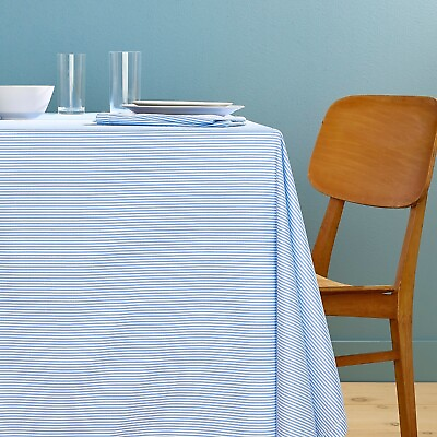 #ad NEW J.Crew tablecloth in heritage seersucker stripe 108quot;L x 70quot;W
