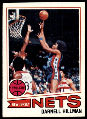 #ad 1977 78 Topps Basketball Card Darnell Hillman New Jersey Nets #5