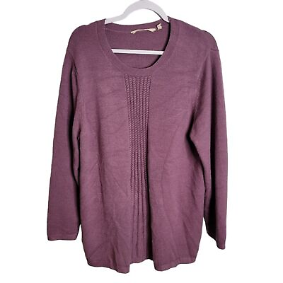 #ad Soft Surroundings Purple Sweater Cozy Soft Plus Size 1X
