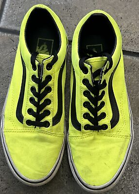 #ad Vans Old Skool Neon Yellow Green Unisex Sneakers Women’s 7.5 Good Tread Used