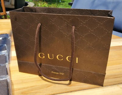 #ad GUCCI Firenze 1921 Paper Shopping Gift Bag Brand New Wrapped 9x6.7x2.5
