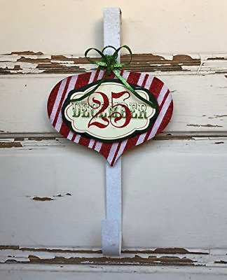 #ad AGD Christmas Decor Designer December 25th Bulb Wreath Door Hanger