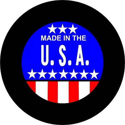 #ad Made in the USA Tire Cover on Black Vinyl