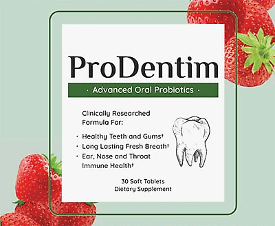 ProDentim Probiotics For Healthy Teeth And Gums 30 Soft Tablets Genuine $41.00