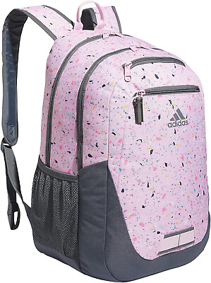 #ad adidas Girl#x27;s Speckle Orchid Fusion Grey Multi Foundation 6 Backpack 5156566