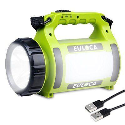 #ad LED SPOTLIGHT Rechargeable Camping Lantern Flashlight Searchlight 2600mah EULOCA