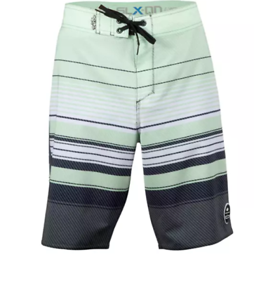 #ad NEW Salt Life sz 32 The Point green stripe board shorts swim trunks