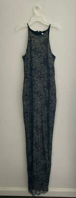 #ad Belle Badgley Mischka Floral Lace Sleeveless Maxi dress sz 6 New NWT