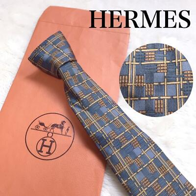 #ad HERMES Menamp;amp;amp;apos;s Necktie Silk Multicolor High Quality Line Japan H738
