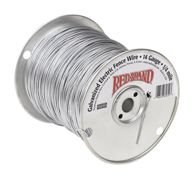 #ad Red Brand 85610 Silver Galvanized Steel Electric Powered Fence Wire 1320 ft.