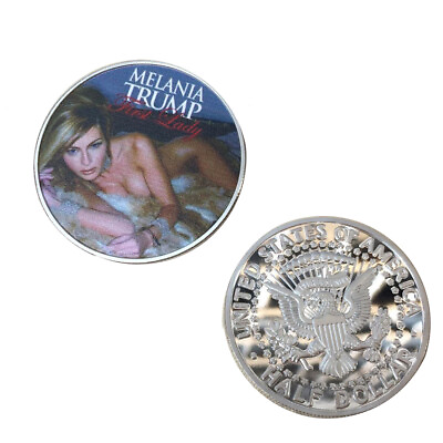 #ad Melania Trumpcommemorative American First Lady Coin US Half Dollar Silver Gift