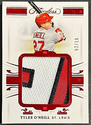 #ad 2021 Flawless Tyler O#x27;Neill Jumbo Patch ##x27;d 2 10 Ruby Cardinals Boston Red Sox