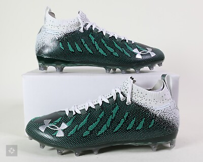 #ad NEW Under Armour Spotlight Lux MC Green Cleats 3022654 300 Mens Size 11.5 12.5