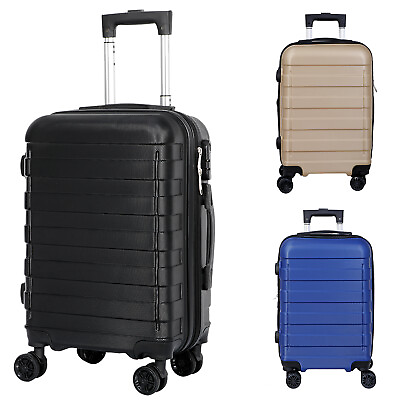 #ad Multi Color Carry on Luggage Suitcase 21 Inch Expandable with Spinner Wheels