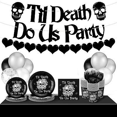 #ad 141 Pcs Til Death Do Us Party Supplies Bachelorette Party Decorations Include...