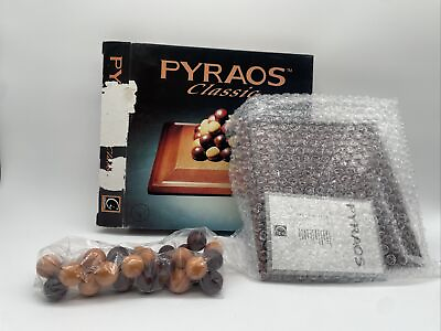 #ad Vintage 1994 PYRAOS Classic Game Wooden Ball Pyramid Family Fun Night COMPLETE