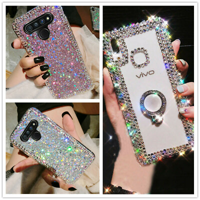 #ad For iPhone Samsung Glitter Sparkle Rubber Diamond Bling Back Phone Case Cover