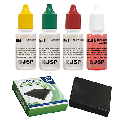 #ad JSP Gold Silver Testing Acid Kit 10K 14K 18K Kit Tester Jewelry Test Detect Fake