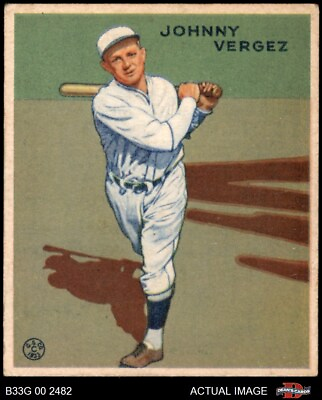 #ad 1933 Goudey #233 Johnny Vergez Giants 4 VG EX