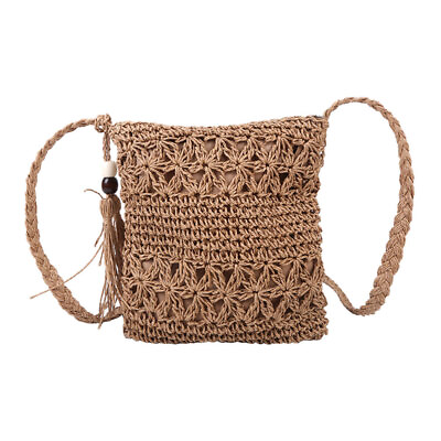 #ad 1PC Messenger Bag Beach Crossbody Purse Crochet Handbag Straw Handbags Sling