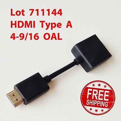 #ad HDMI TYPE A CORD CABLE 4 9 16quot; OAL Lot #: 711144