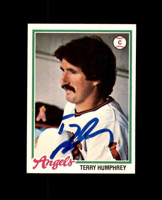 #ad Terry Humphrey Signed Original 1978 Topps California Angels Autograph