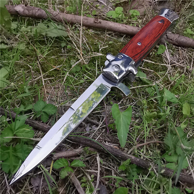 #ad Outdoor Stainless Spring Assisted Folding Knife Tactical Pocket Camping Knives