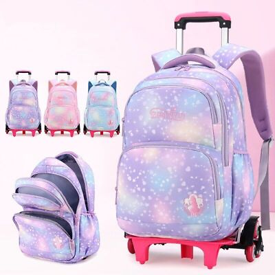 #ad Children School bag Wheels Students Backpack Girls Bag Schoolbag Backpack