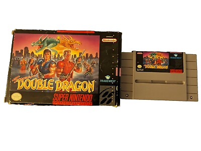 #ad Super Double Dragon Super Nintendo SNES Authentic BOX And Game Only