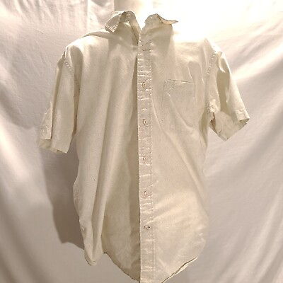 #ad Nautica Button Up Shirt Men#x27;s Medium Short Sleeve Casual Pattern