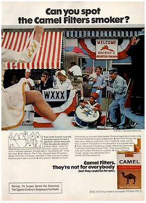 #ad Camel Cigarettes Spot the Filters Smoke Vintage Print Advertisement 8quot;x 11quot; 1973