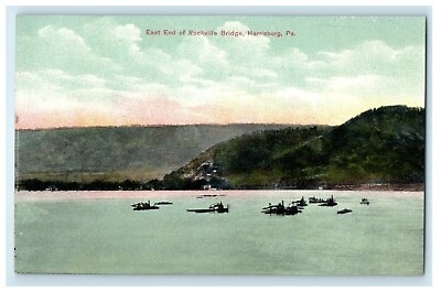 #ad c1910#x27;s Bird#x27;s Eye View Of Rockville Bridge Harrisburg Pennsylvania PA Postcard