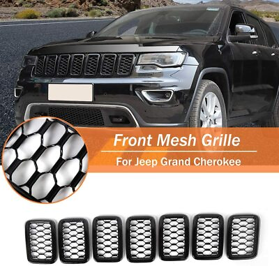 #ad Front Grill Mesh InsertsRings Covers Inserts Kit for 2017 Jeep Grand Cherokee