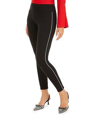 #ad INC 254148 Women Shine Embellished Tuxedo Leggings Size X Small