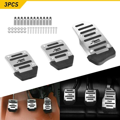 3X Universal NonSlip Brake clutch Gas Foot Shift Pedal Pad Cover Accessories Kit