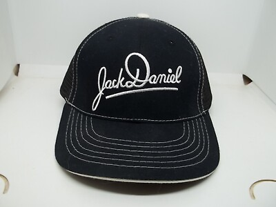 #ad Jack Daniel Mens Black Hat Cap Mesh Back Snapback