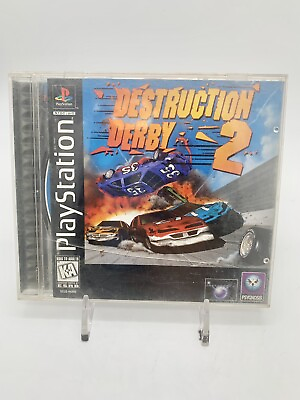 #ad Destruction Derby 2 Sony PlayStation One 1 PS1 Game Black Label Complete Tested