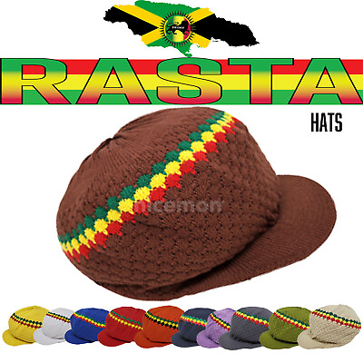 #ad Rasta Rastafari Hat Cap Rastacap Reggae Jamaica Headwear Dreadlocks Marley Hats