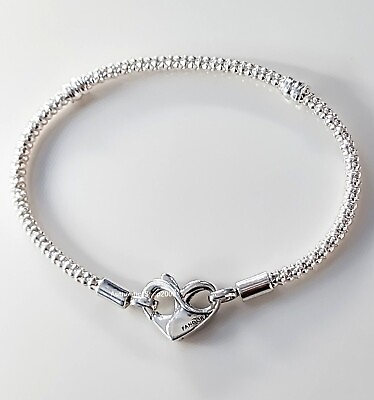 #ad 100% New PANDORA 925 Sterling Silver Studded Chain Charm Bracelet 592453C00