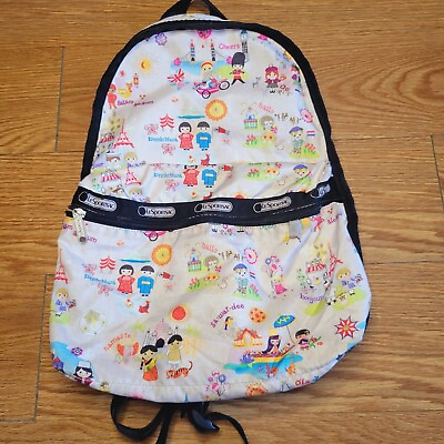 #ad LeSportsac Disney It#x27;s A Small World Around The World Backpack