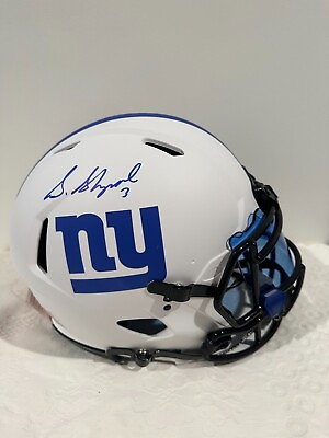 #ad Sterling Shepard Autographed NY Giants AUTHENTIC Full Size Helmet w VISOR Radtke