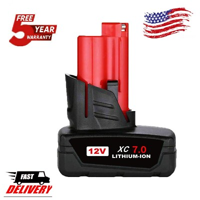 #ad For Milwaukee M 12 48 11 2460 LITHIUM XC 7.0Ah Extended Capacity Battery PACK
