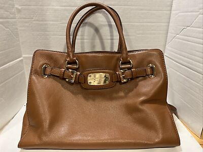 #ad Michael Kors Large Leather Hamilton East West Satchel Tote Handbag Retired